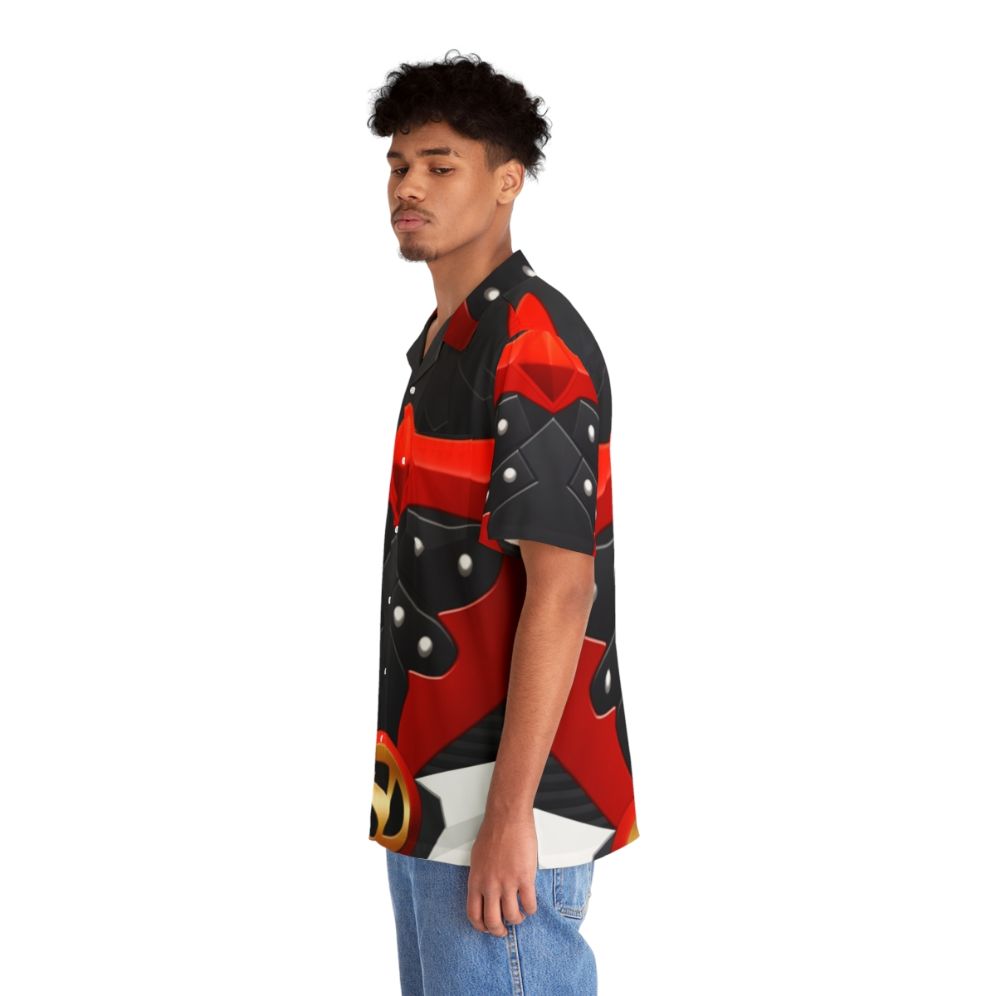 Psycho Red Hawaiian Shirt with Power Rangers Inspired Design - People Left