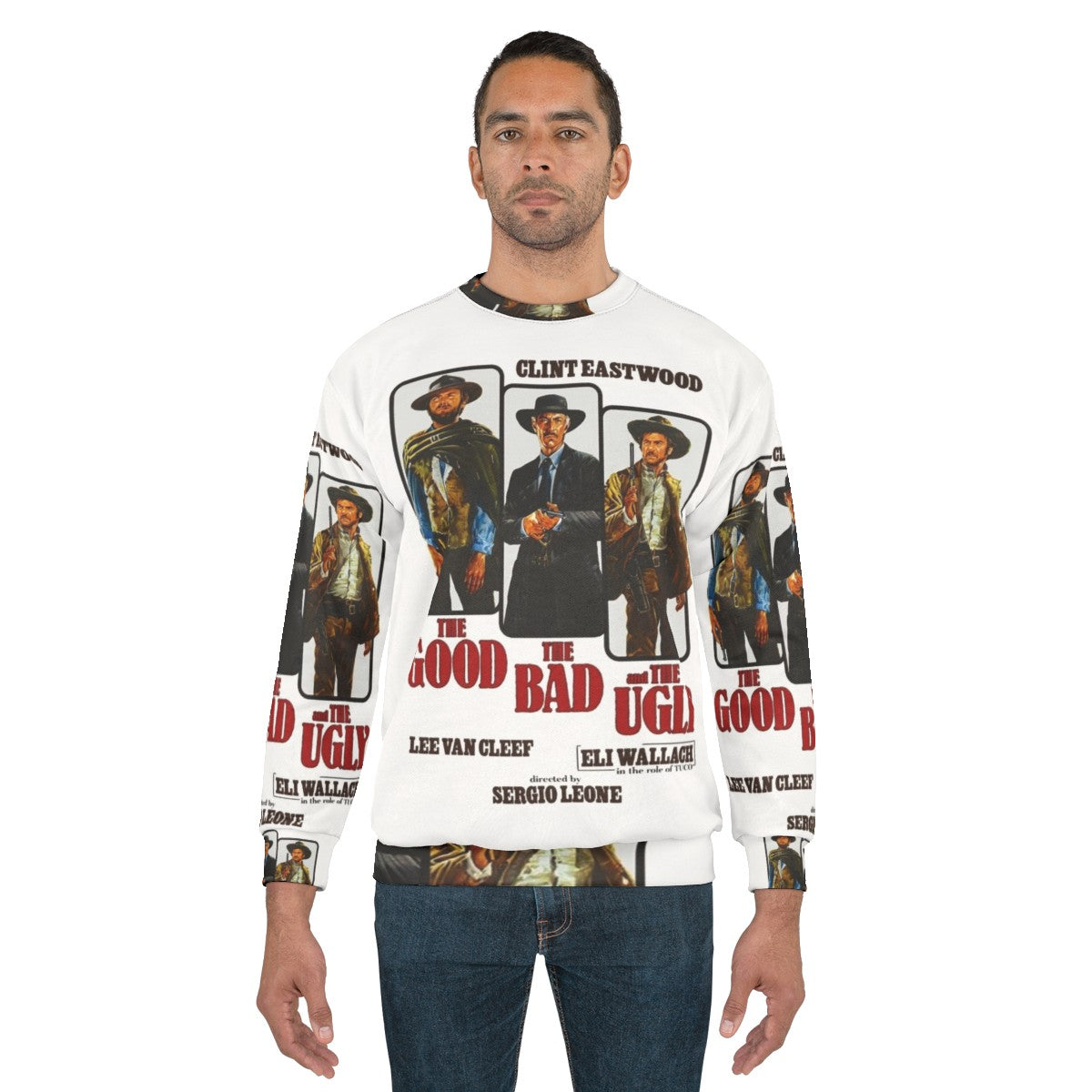 Vintage style "The Good, The Bad and The Ugly" sweatshirt featuring Clint Eastwood - men