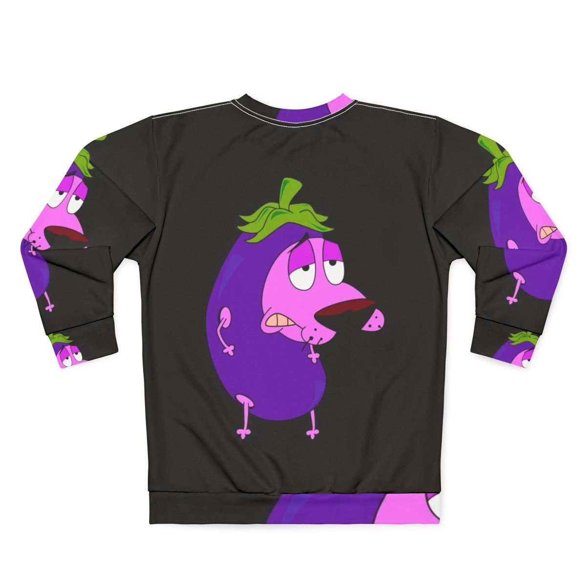 Courage The Cowardly Dog Sweatshirt featuring the iconic pink anthropomorphic dog character - Back