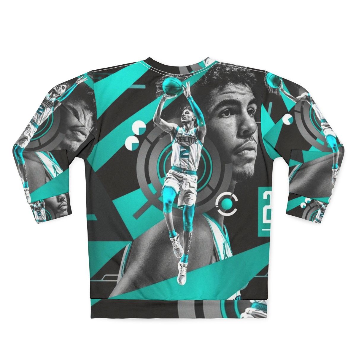 Lamelo Ball Sweatshirt - Basketball Player Graphic Design - Back