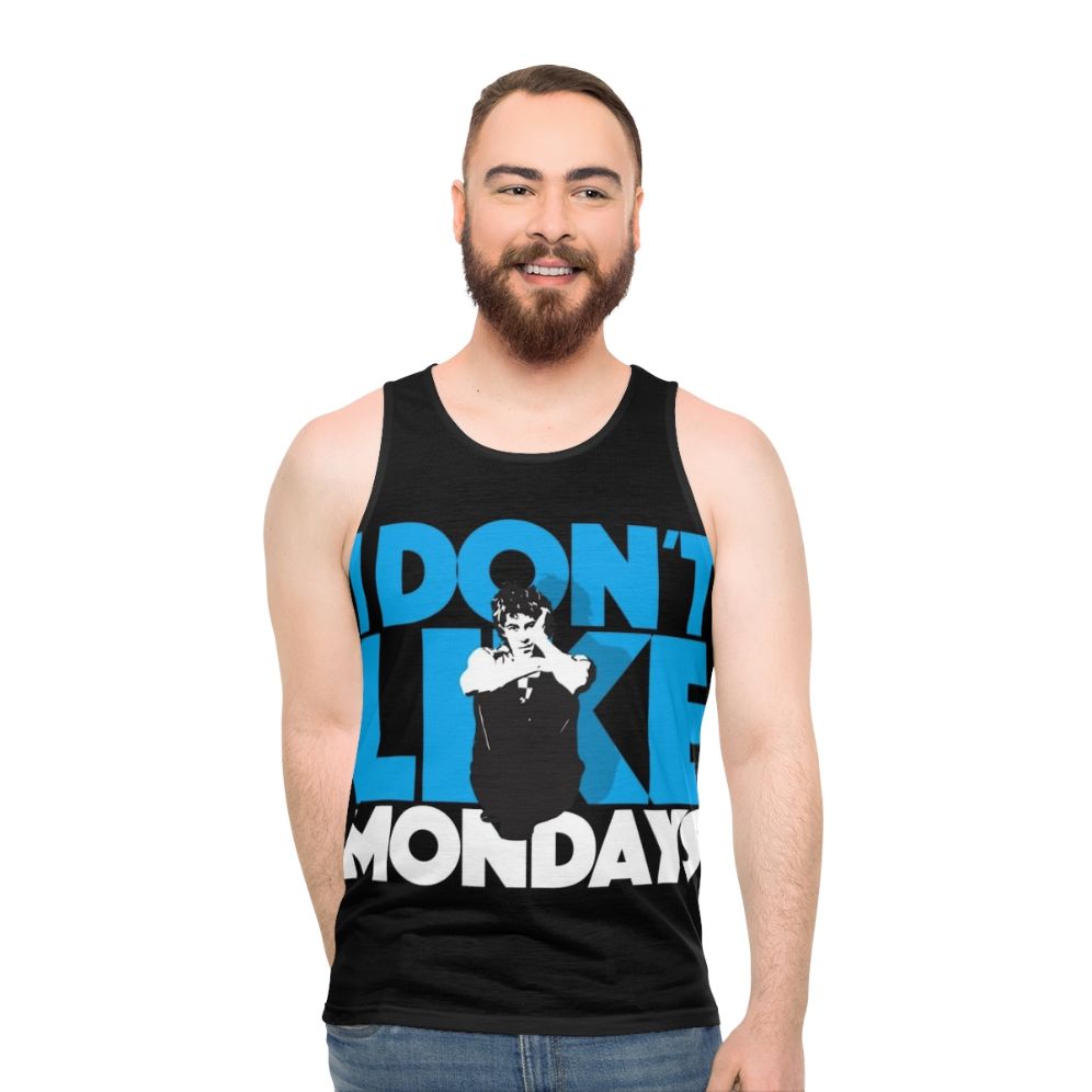 Unisex "I Don't Like Mondays" protest song tank top - men