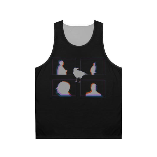 Alfred Hitchcock and Crow Unisex Tank Top