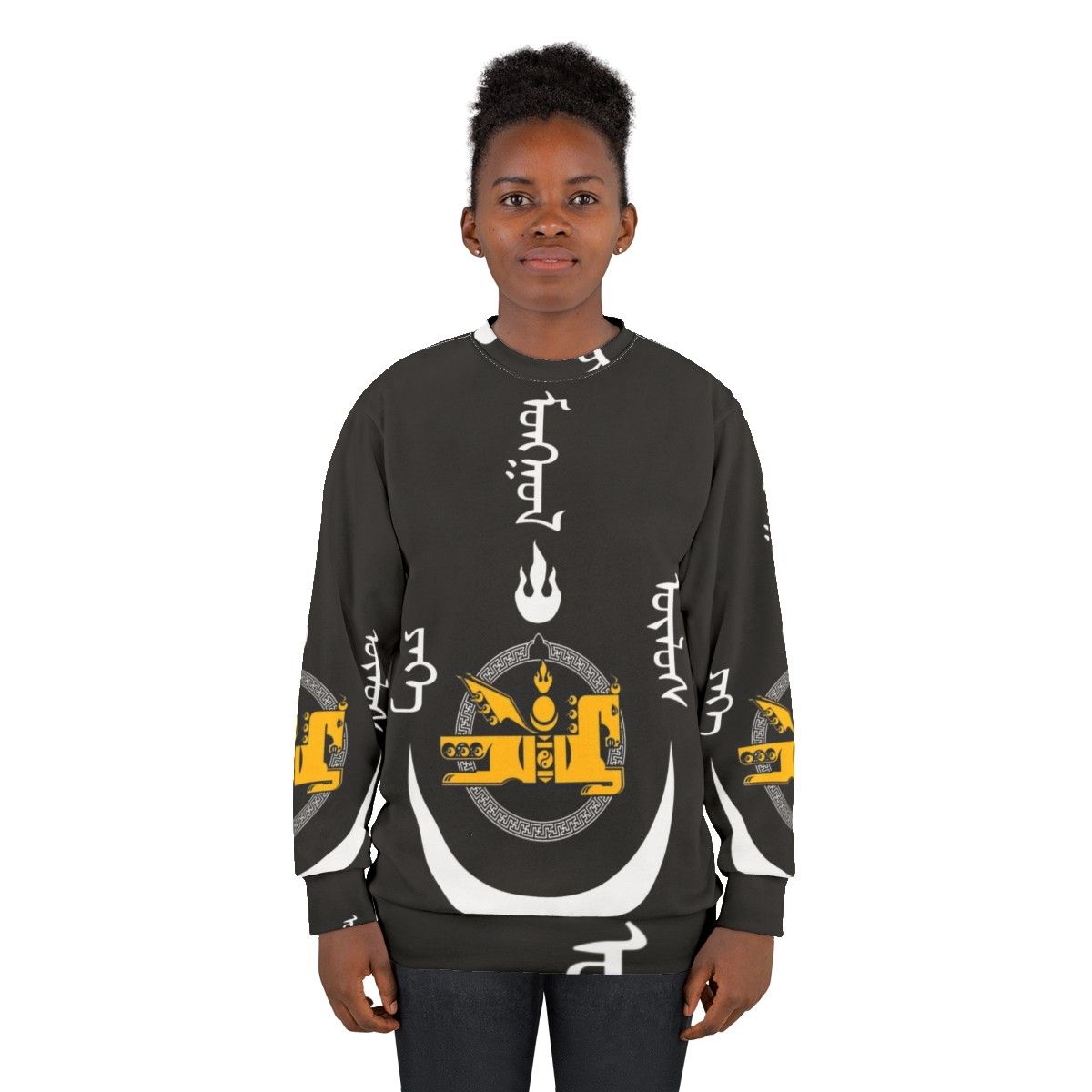 Mongol Empire Sweatshirt featuring Genghis Khan inspired design - women