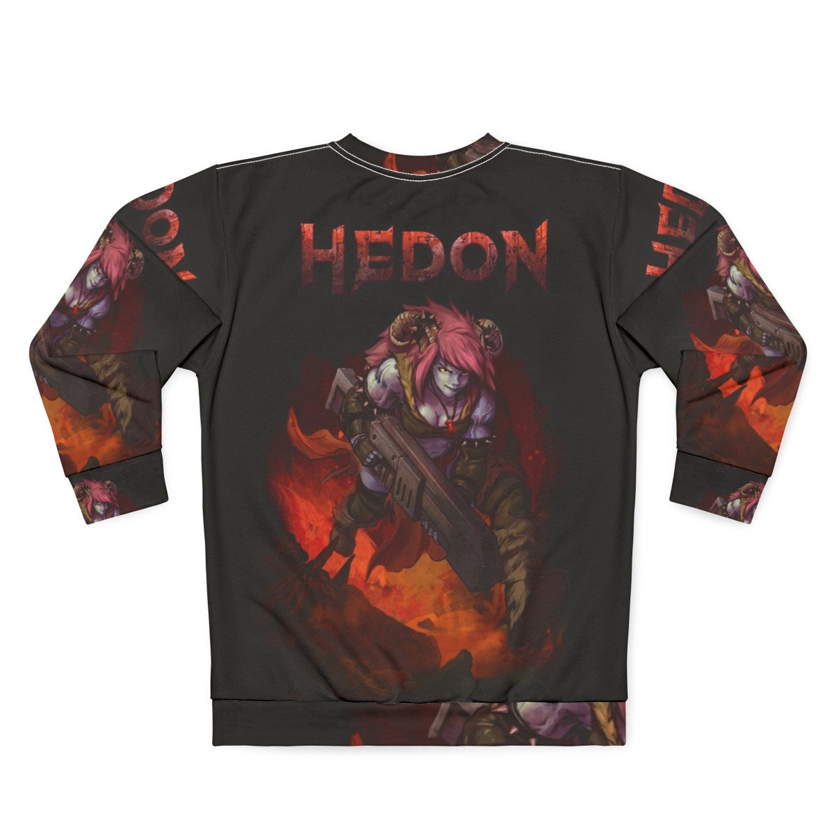 Hedon Fantasy Video Game Inspired Splash Sweatshirt - Back