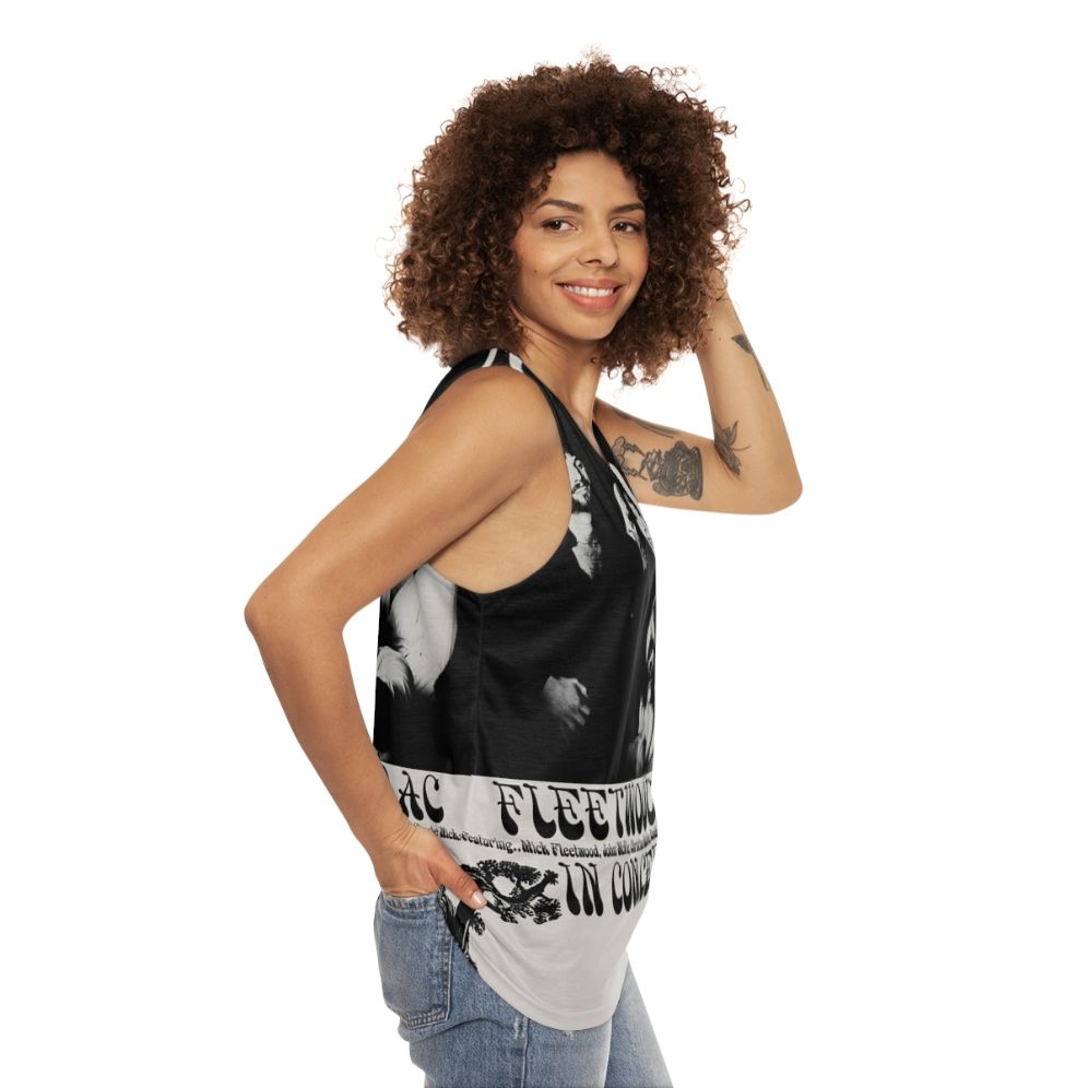 Retro 1970s concert unisex tank top - women side