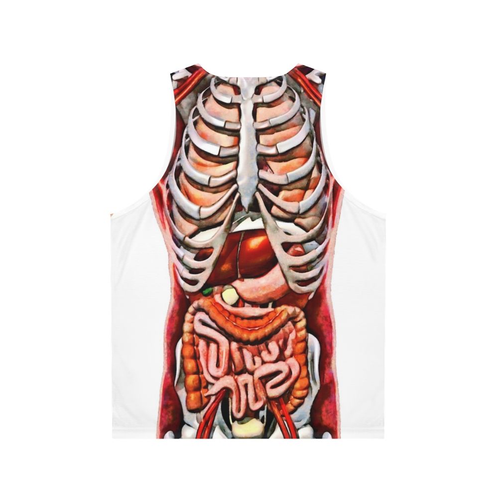 Anatomical skeleton tank top with internal organs design - Back