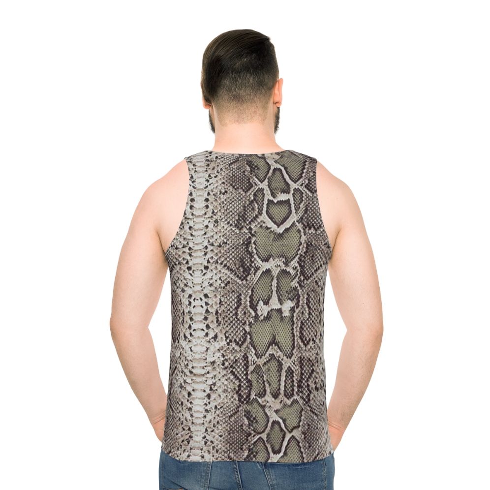 Snakeskin unisex tank top - men back