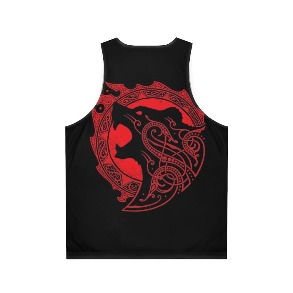 Berserker rage unisex tank top with viking knotwork design - Back