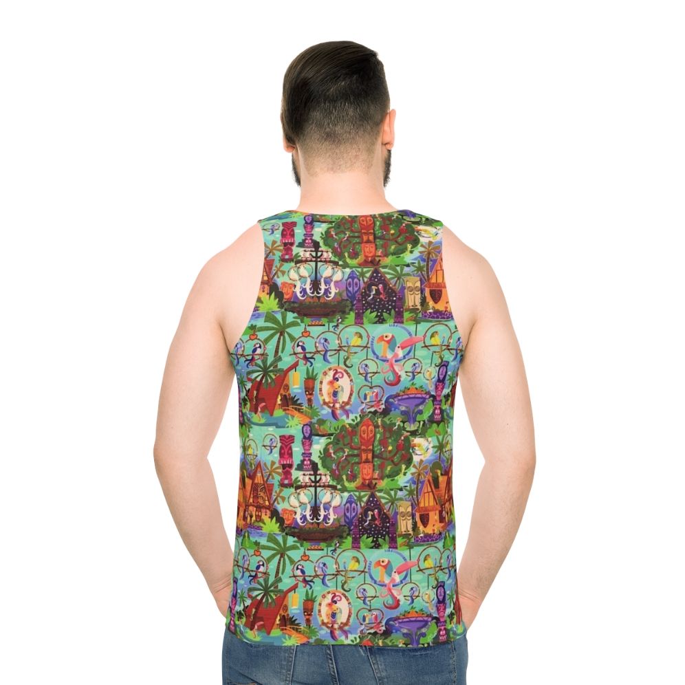 Disney Enchanted Tiki Room Unisex Tank Top - men back