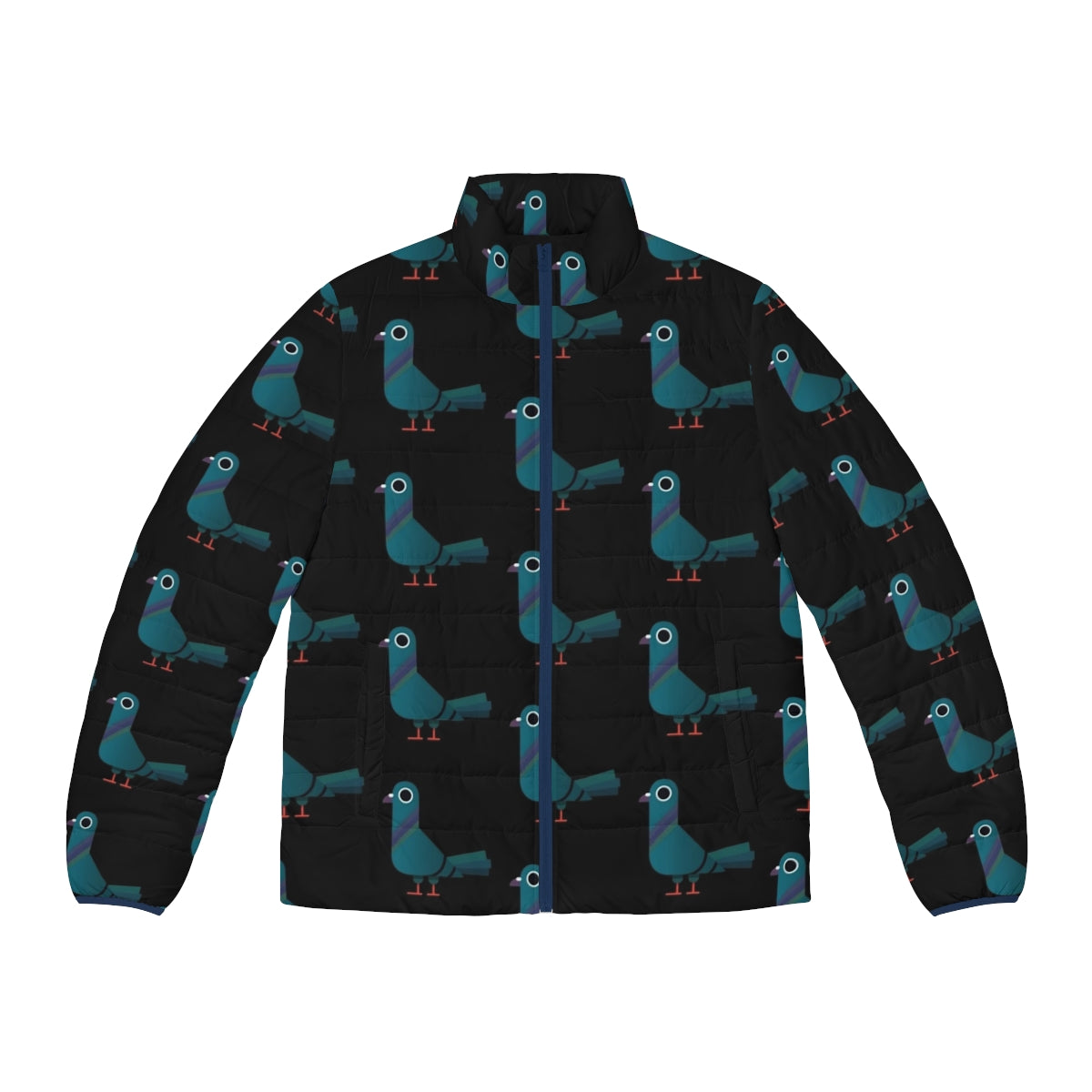 Colorful pigeon puffer jacket for kids and children