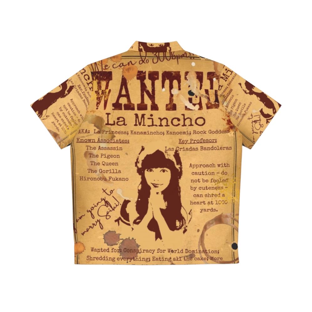 Band Maid La Mincho Wanted Poster Hawaiian Shirt - Back