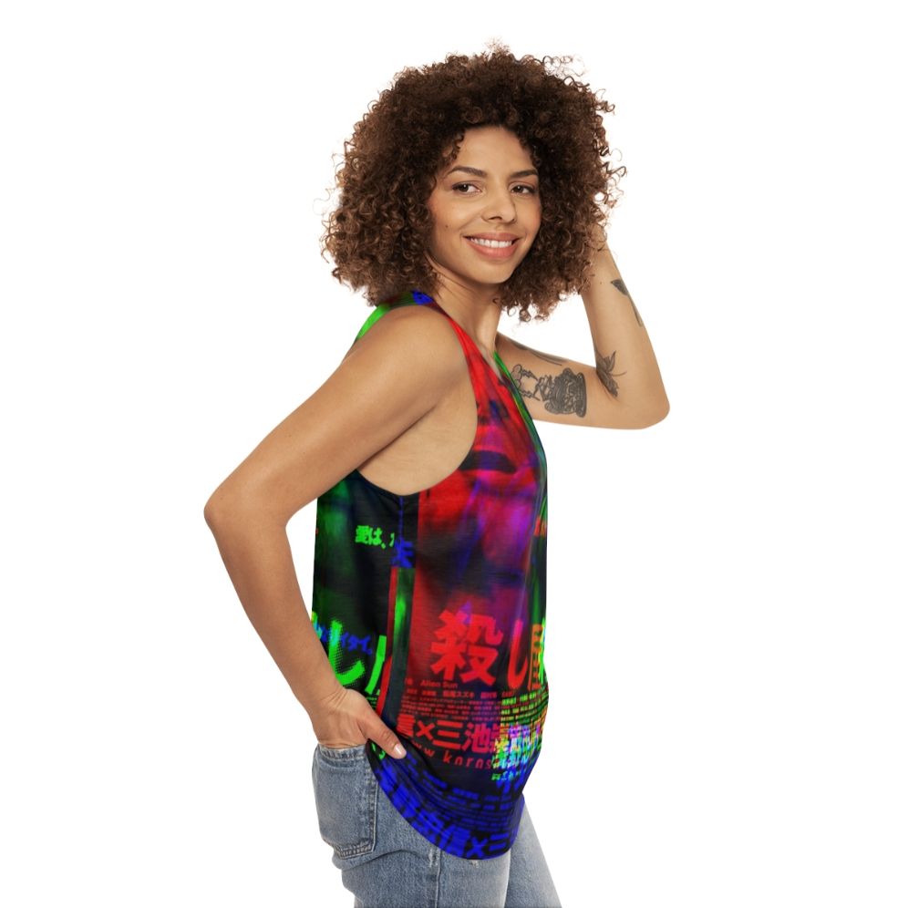 Ichi the Killer inspired vaporwave tank top - women side