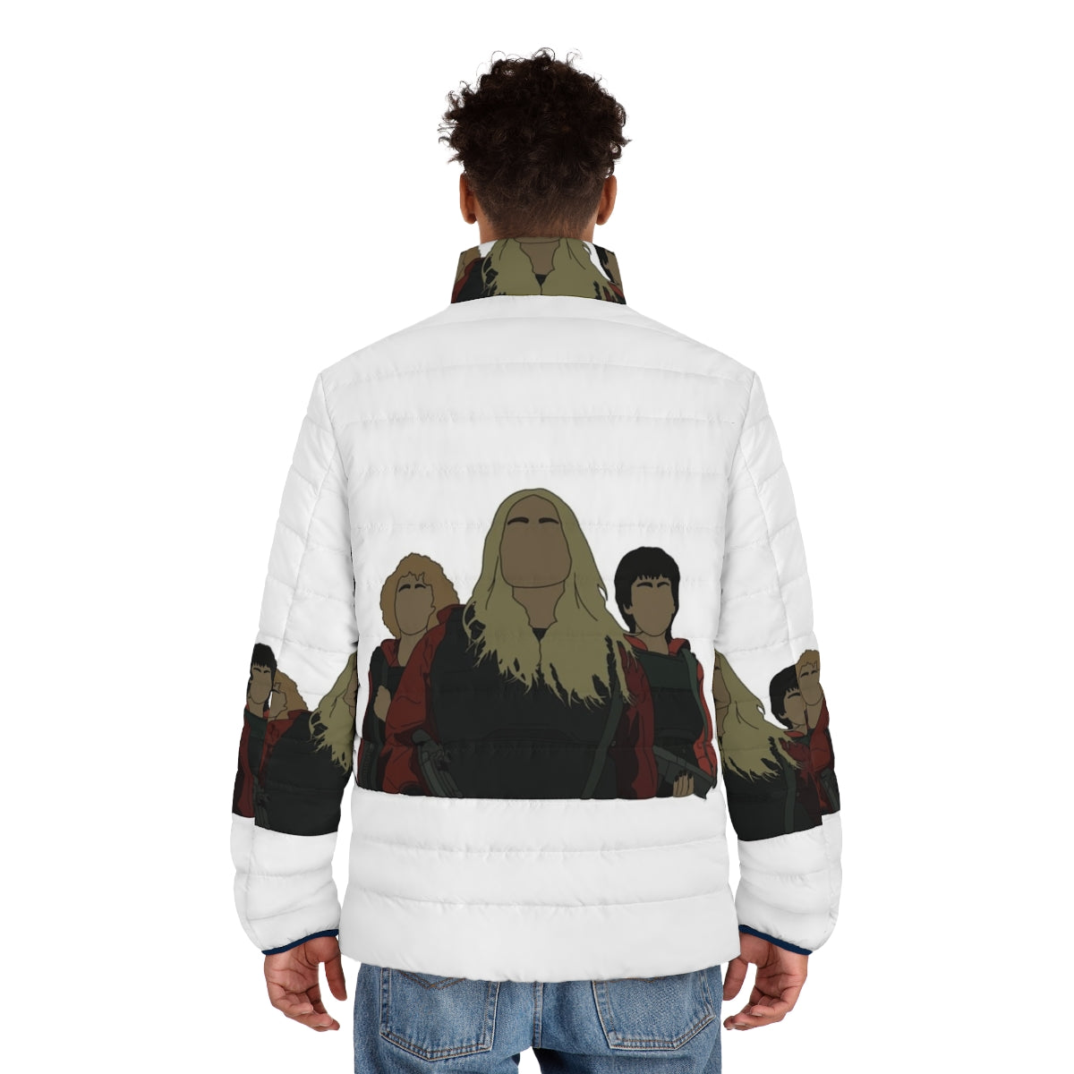 Money Heist Puffer Jacket with Netflix Series Inspired Design - men back