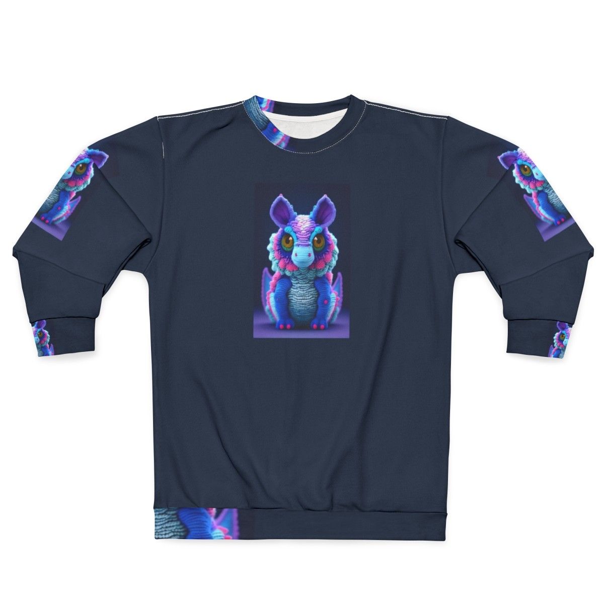 Legendary creature sweatshirt with vibrant, intricate fantasy design