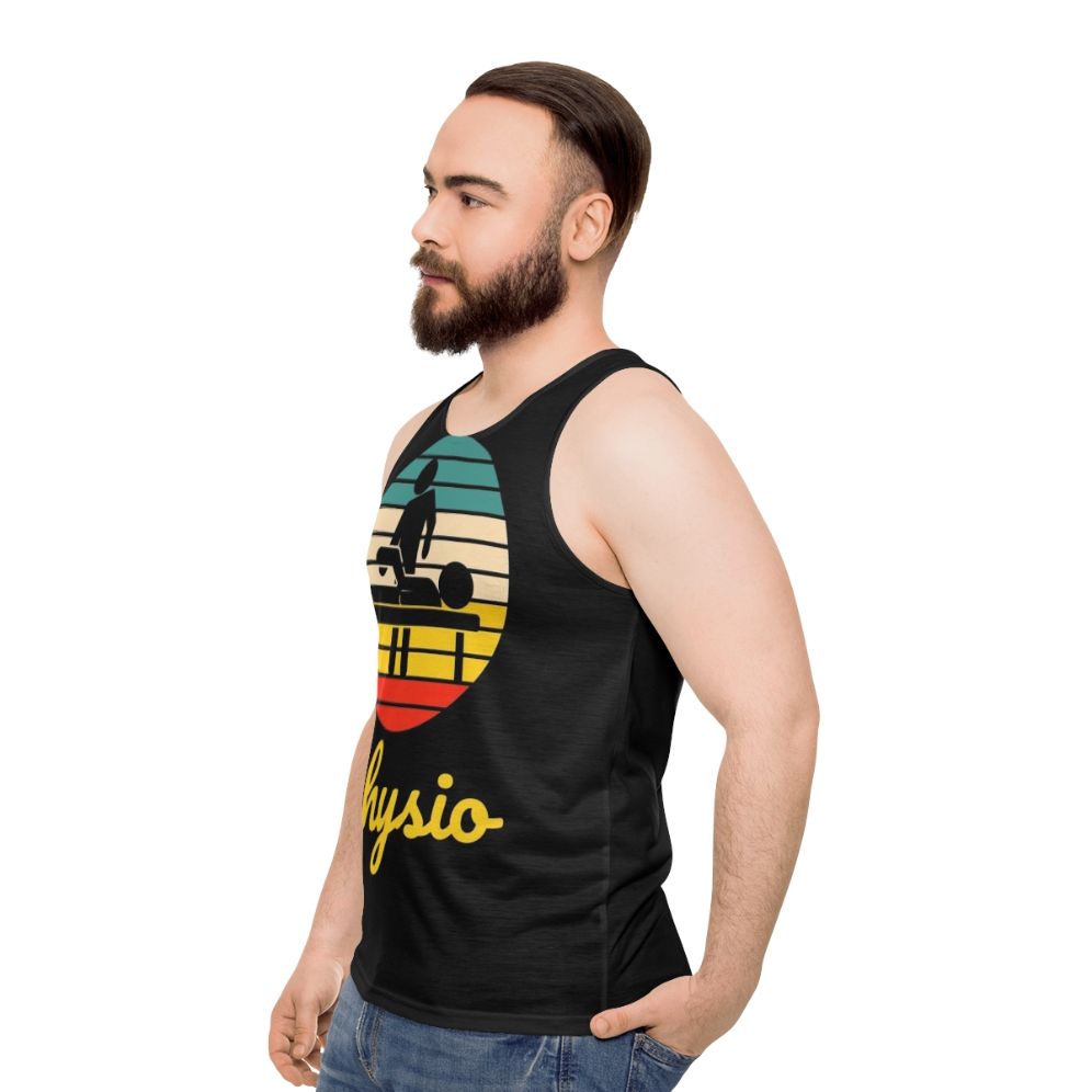 Retro Physio Physiotherapist Unisex Tank Top - men side