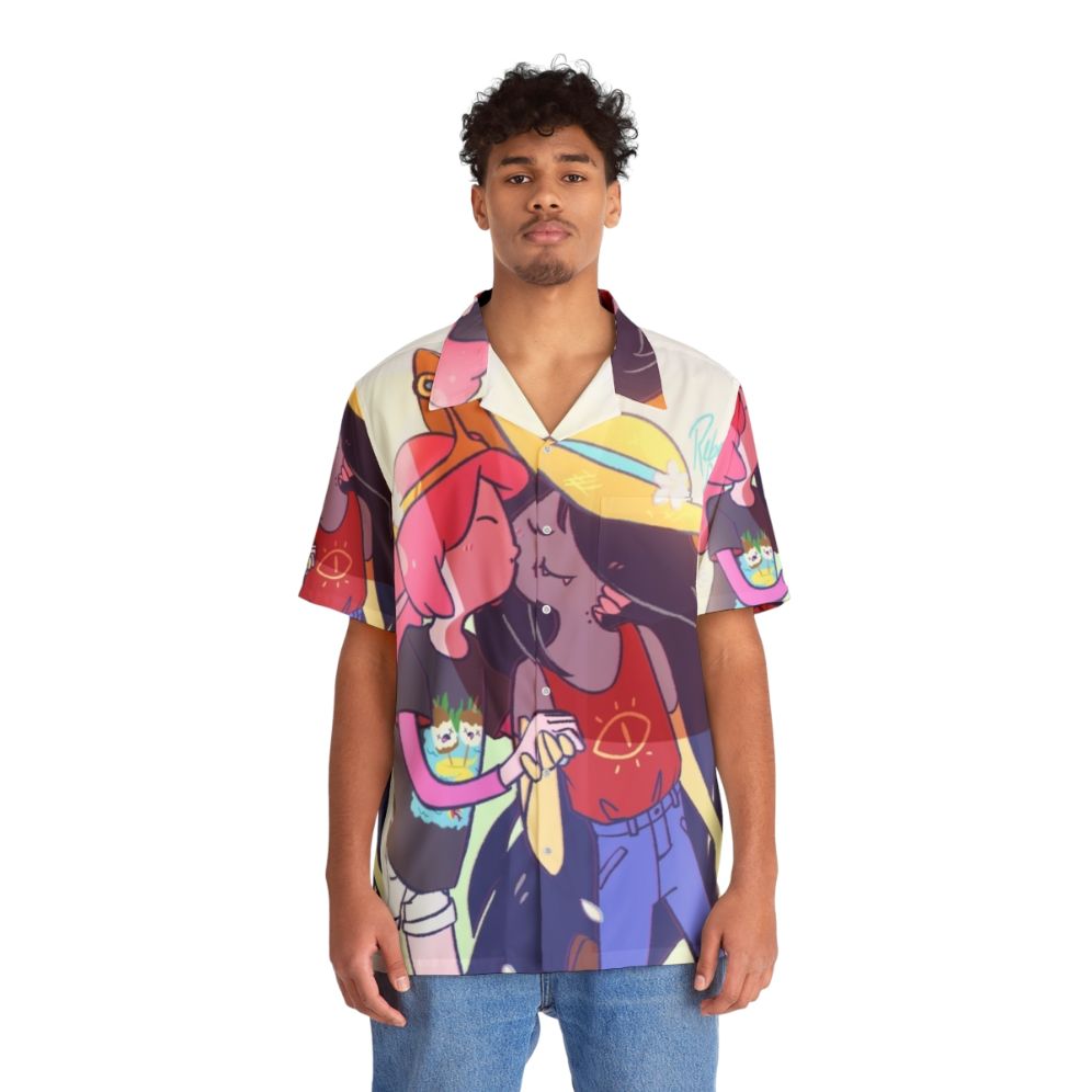 Bubbline Adventure Time Couple Hawaiian Shirt - People Front