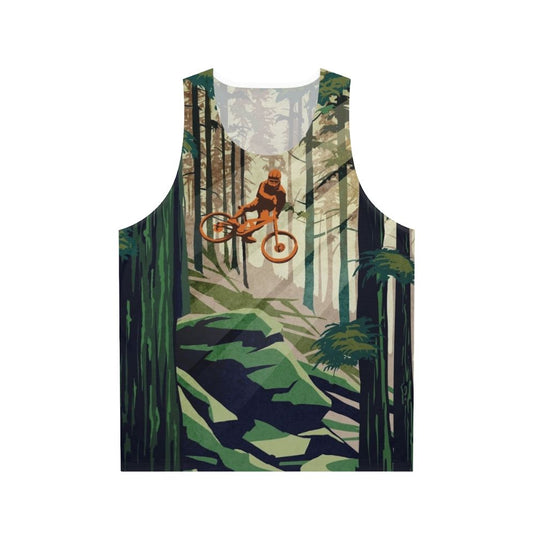 Retro mountain bike therapy unisex tank top