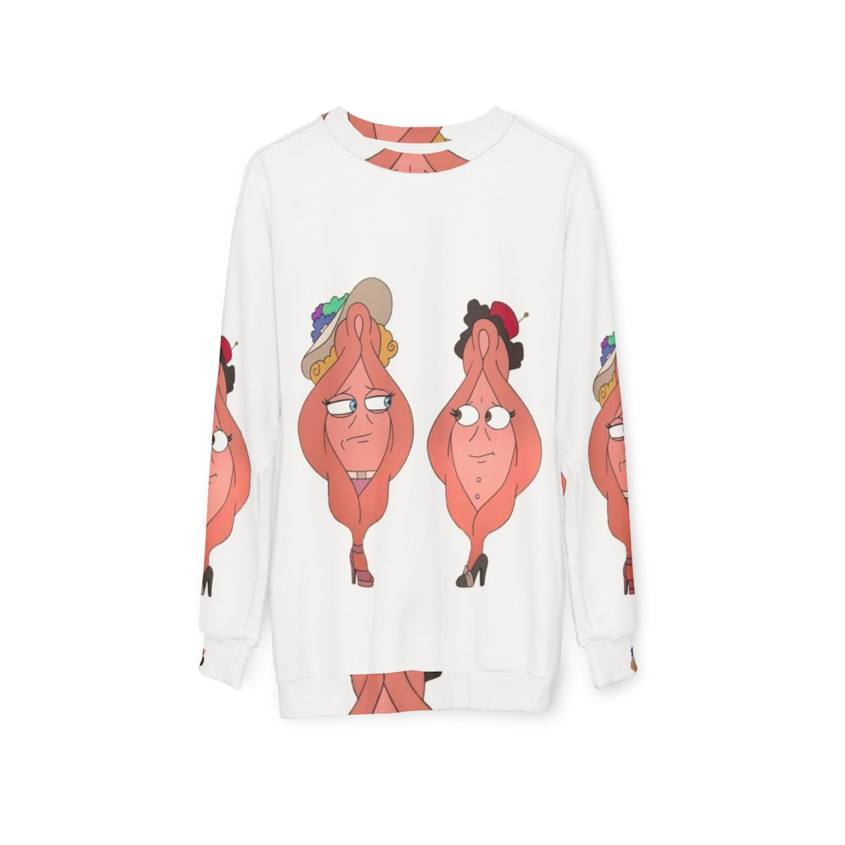 Funny Big Mouth Sweatshirt for Women - hanging