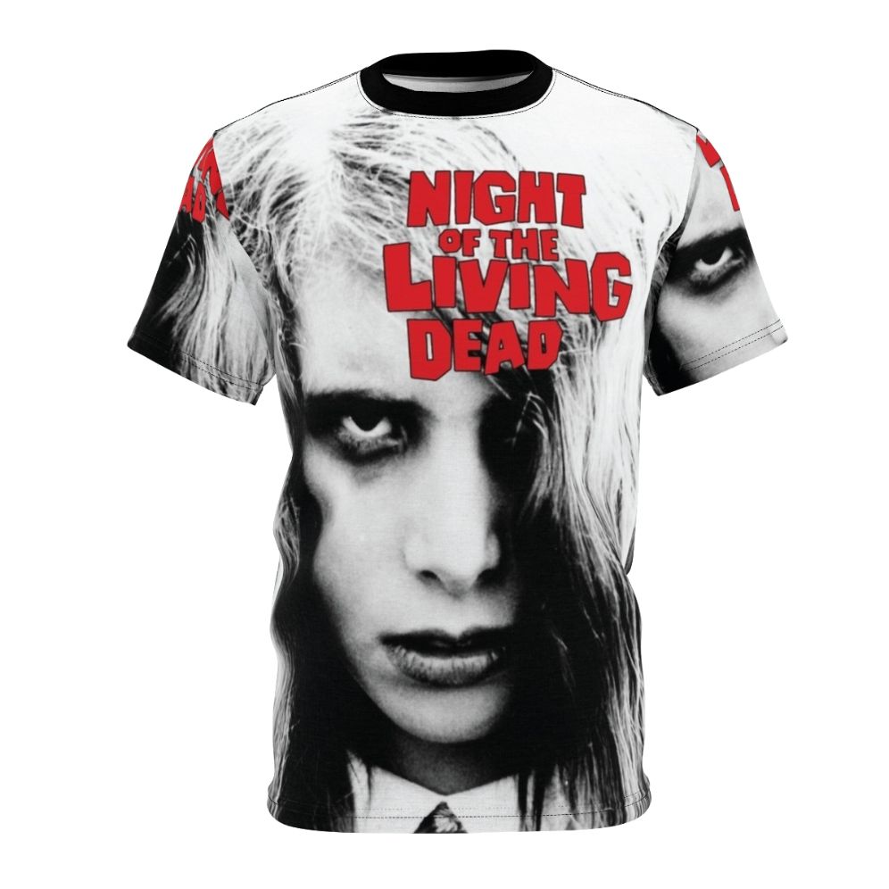 Terrifying Zombie Girl T-Shirt inspired by the classic horror film Night of the Living Dead