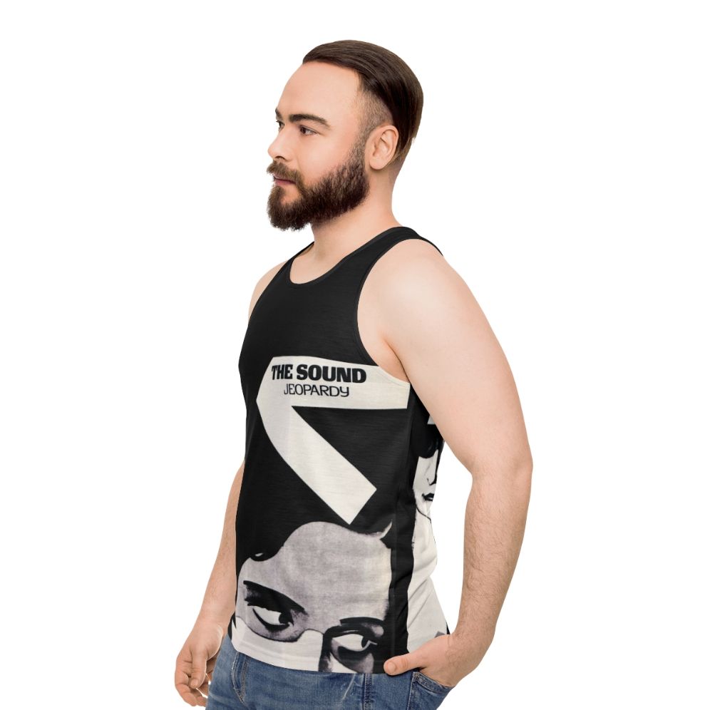 Retro 80s The Sound Jeopardy Icon Unisex Tank Top - men side