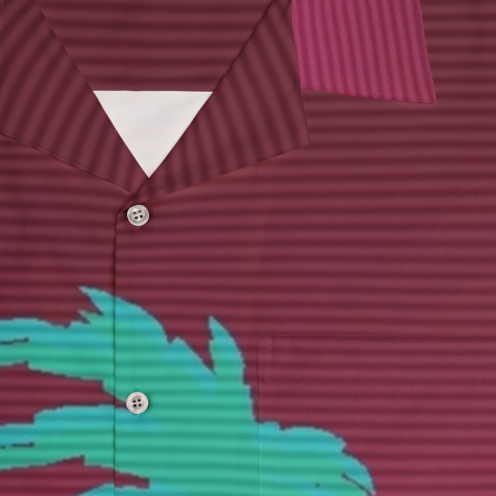 Hotline Miami Palmtree Hawaiian Shirt - Detail