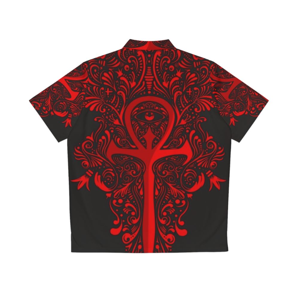 Masquerade Hawaiian Shirt featuring vampire and gothic elements - Back