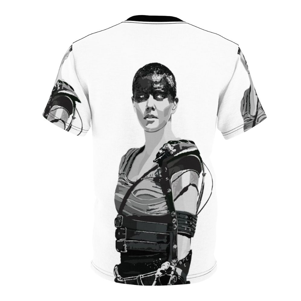 Mad Max Fury Road Furiosa inspired t-shirt featuring a post-apocalyptic design - Back