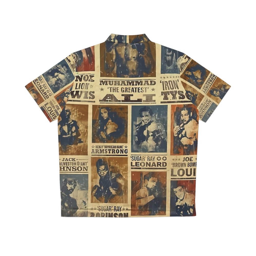 Retro Champion Of The World Boxing Poster Hawaiian Shirt - Back