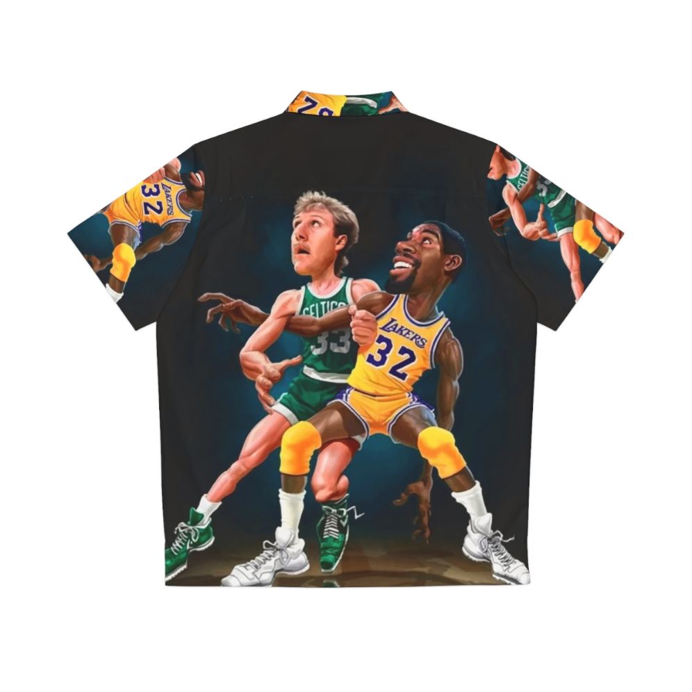 Iconic Basketball Hawaiian Shirt featuring Magic Johnson and Larry Bird - Back