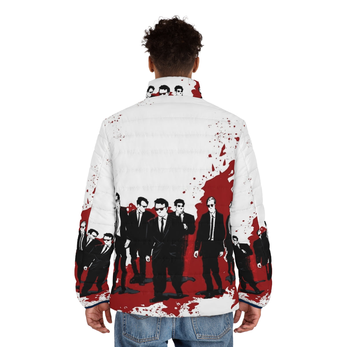 Reservoir Dogs Puffer Jacket featuring the iconic Tarantino movie design - men back