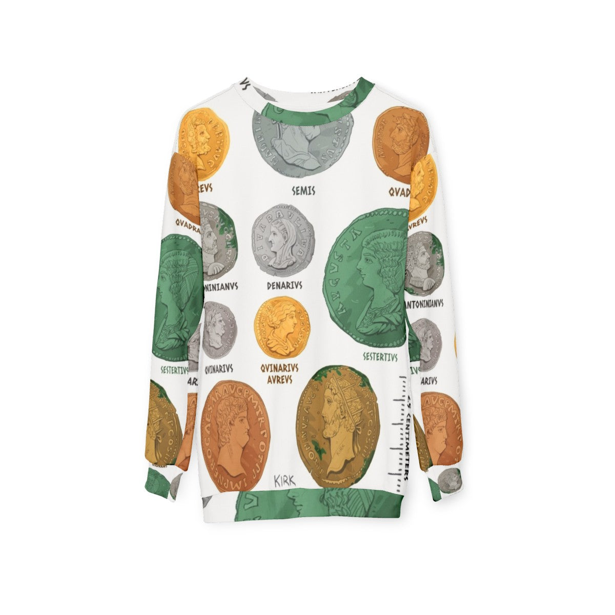 Roman Imperial Coin Chart Sweatshirt - hanging