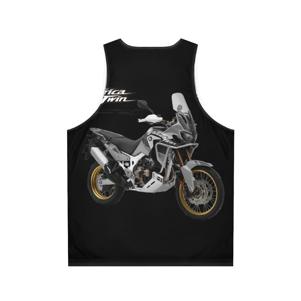 Africa Twin unisex motorcycle adventure rider tank top - Back