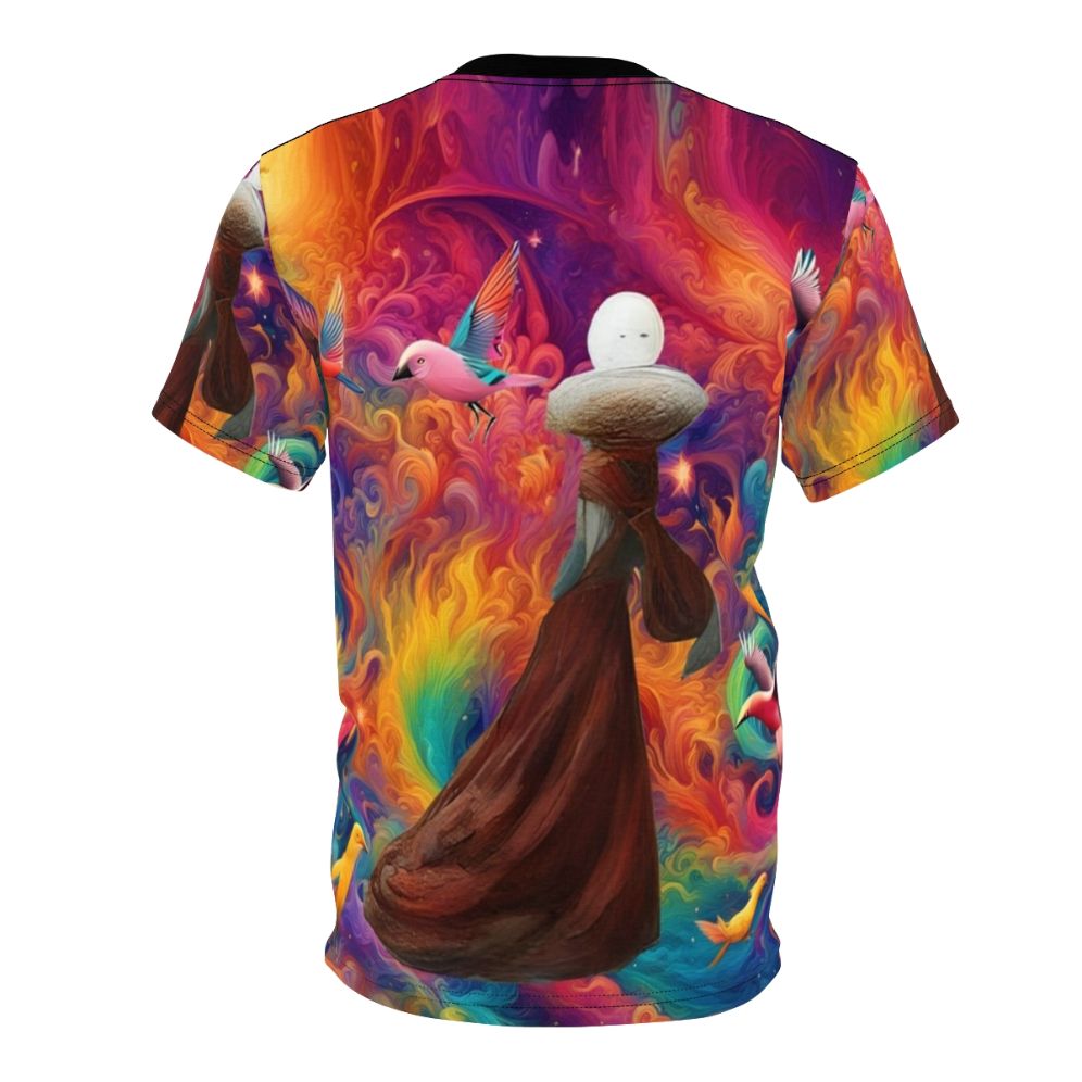 Dreamscape abstract t-shirt with a vibrant, surreal graphic design - Back