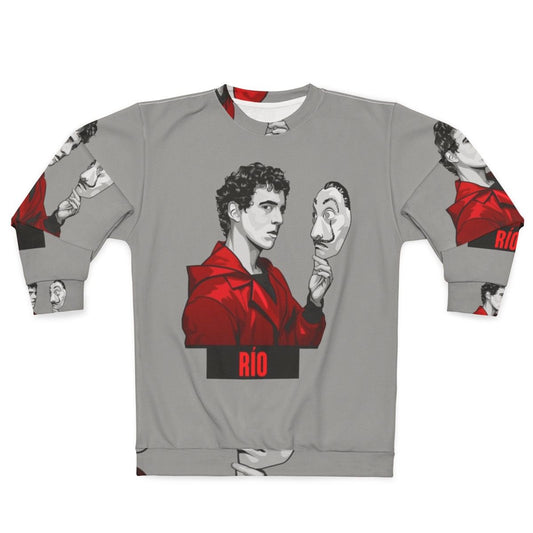 Money Heist Rio Sweatshirt 3 featuring characters from the Netflix series