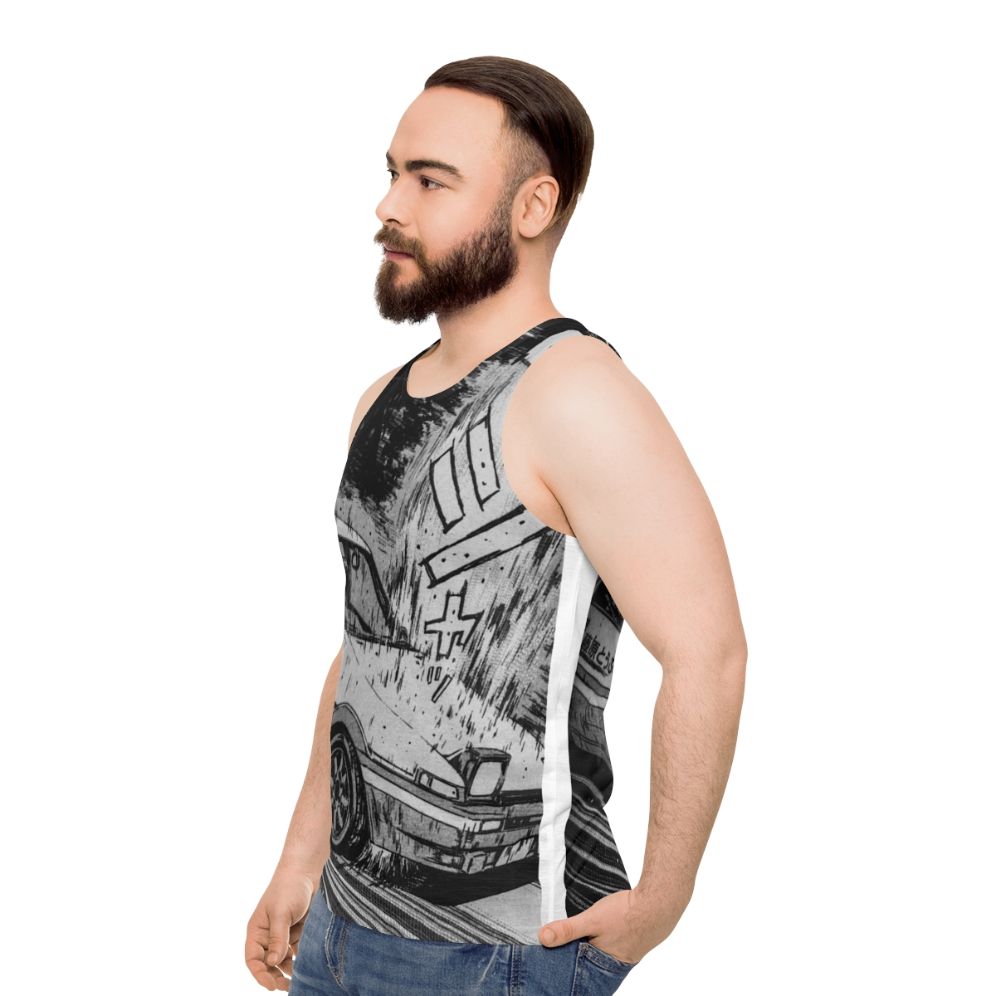 Initial D Ae86 drifting unisex tank top - men side