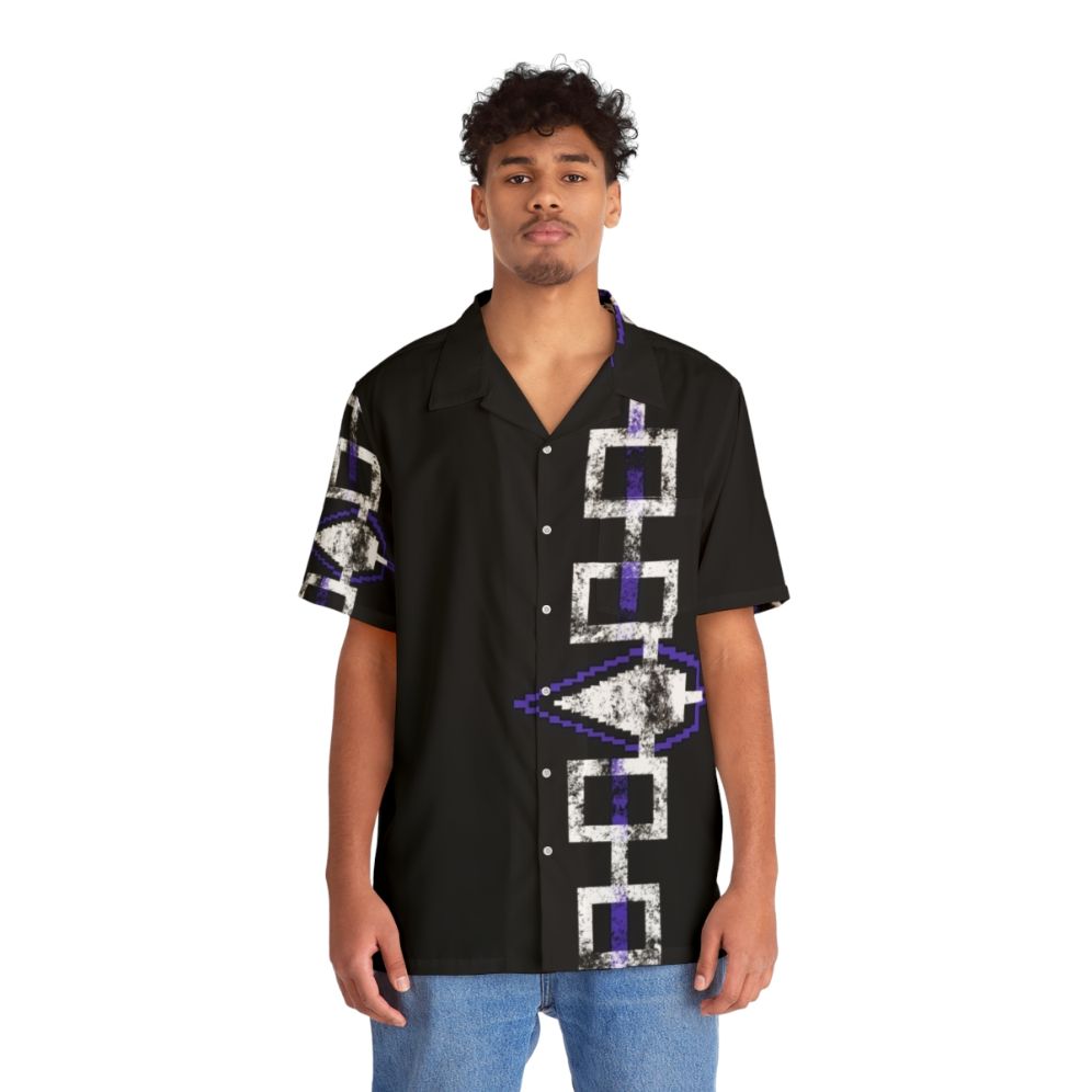 Haudenosaunee Hiawatha Belt Hawaiian Shirt with Native American Tribal Motif - People Front