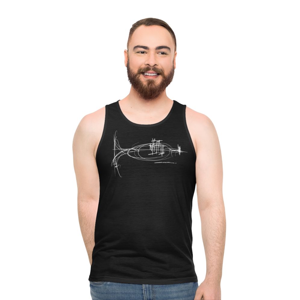 Trumpet-inspired unisex tank top - men