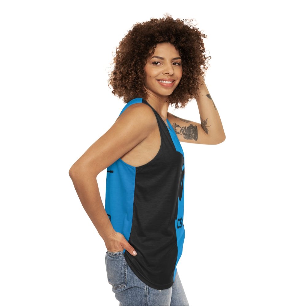 Counter Strike Silhouette Unisex Gaming Tank Top - women side