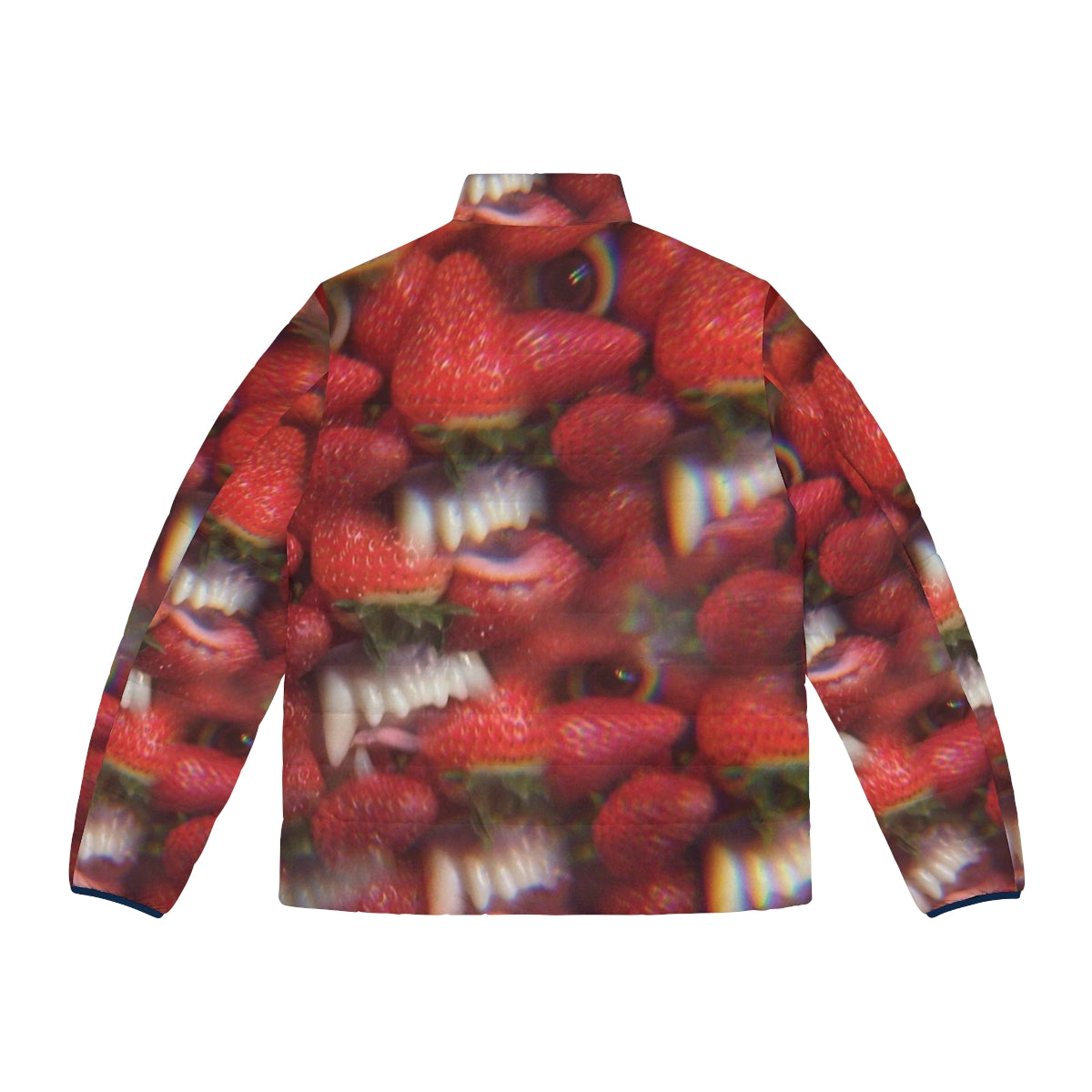 Thee Oh Sees Floating Coffin Puffer Jacket featuring the band's iconic album artwork - Back