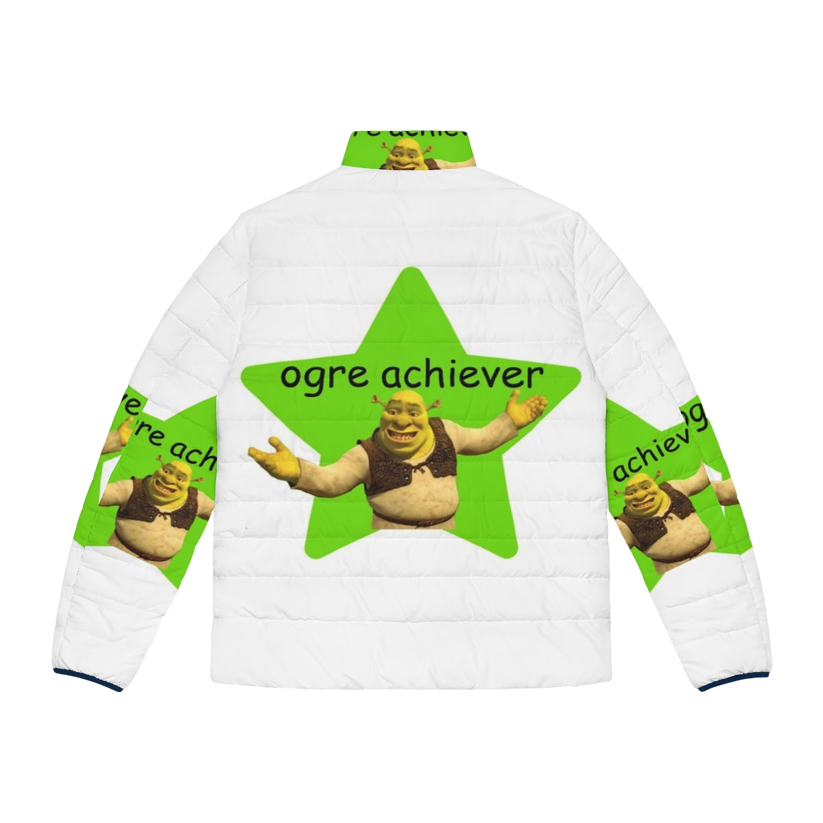 Shrek-inspired puffer jacket with playful design - Back