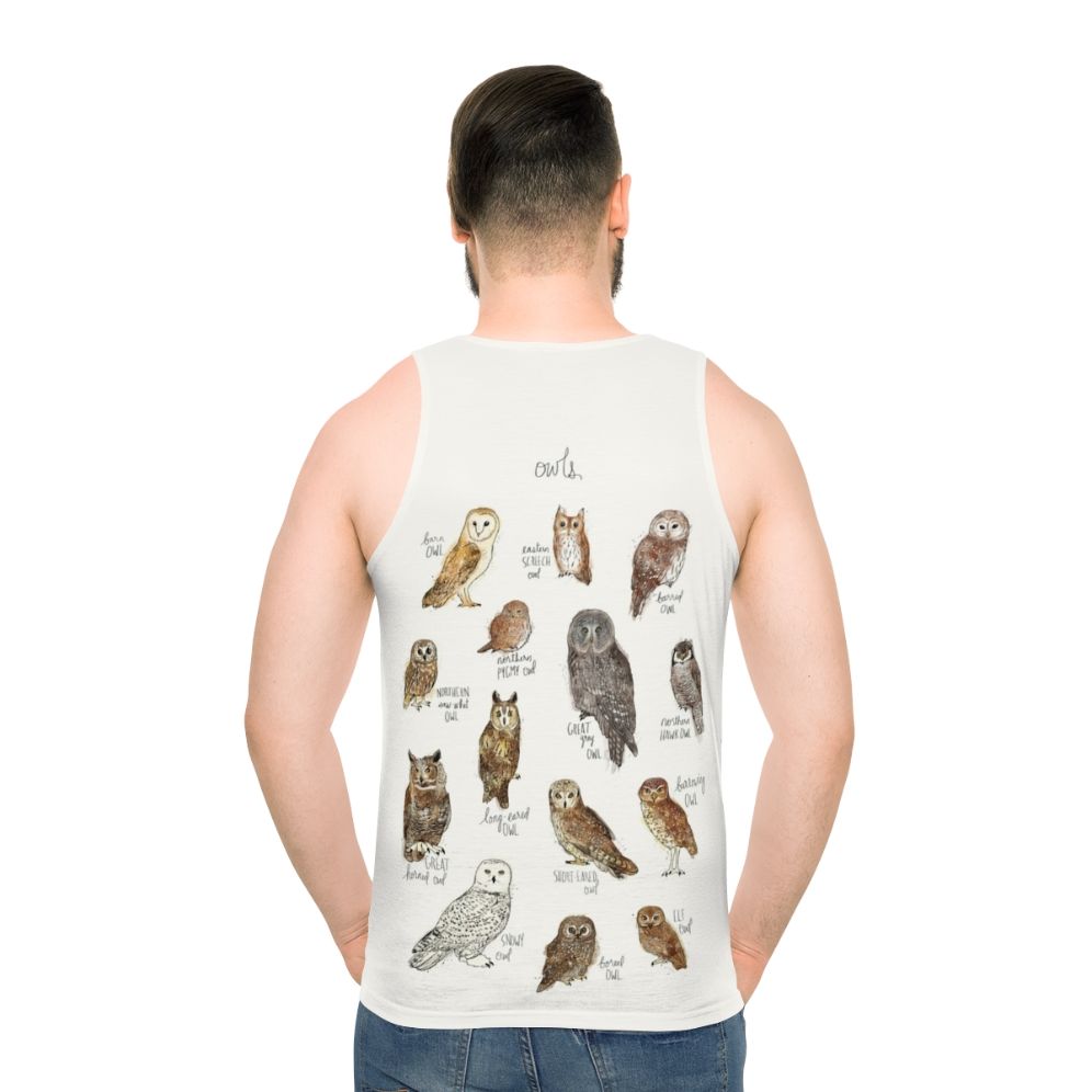 Owls Unisex Tank Top - men back