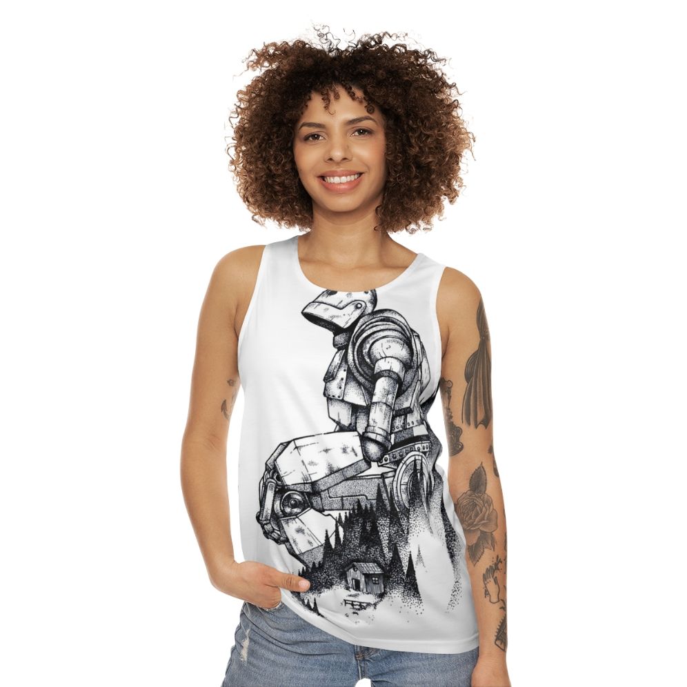 Iron Giant superhero robot movie inspired unisex tank top - women