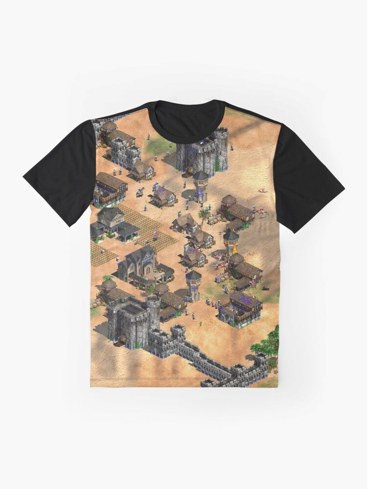 Vintage "Age of Empires" graphic t-shirt for gaming enthusiasts and retro video game fans - Flat lay