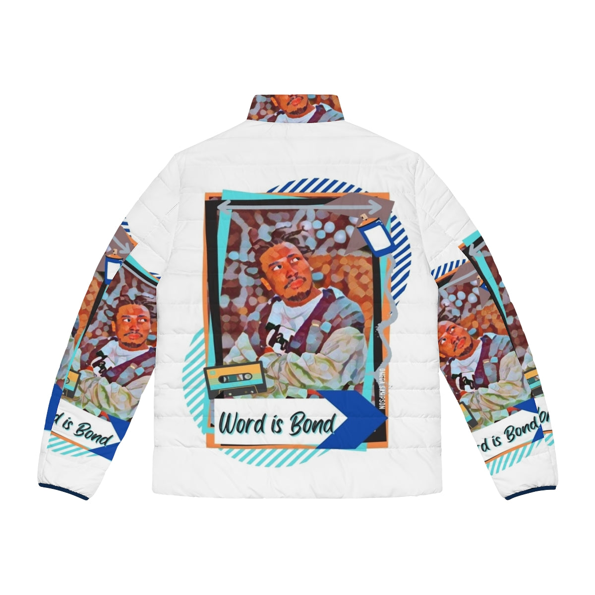 ODB Word Is Bond 90s Puffer Jacket featuring Ol' Dirty Bastard design - Back