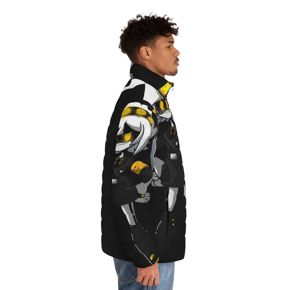 Murder Drones Anime Puffer Jacket with Uzi Doorman and Serial Designation N - men side right