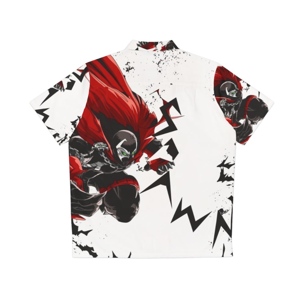 Spawn Inspired Hawaiian Shirt with Sublime White Design - Back