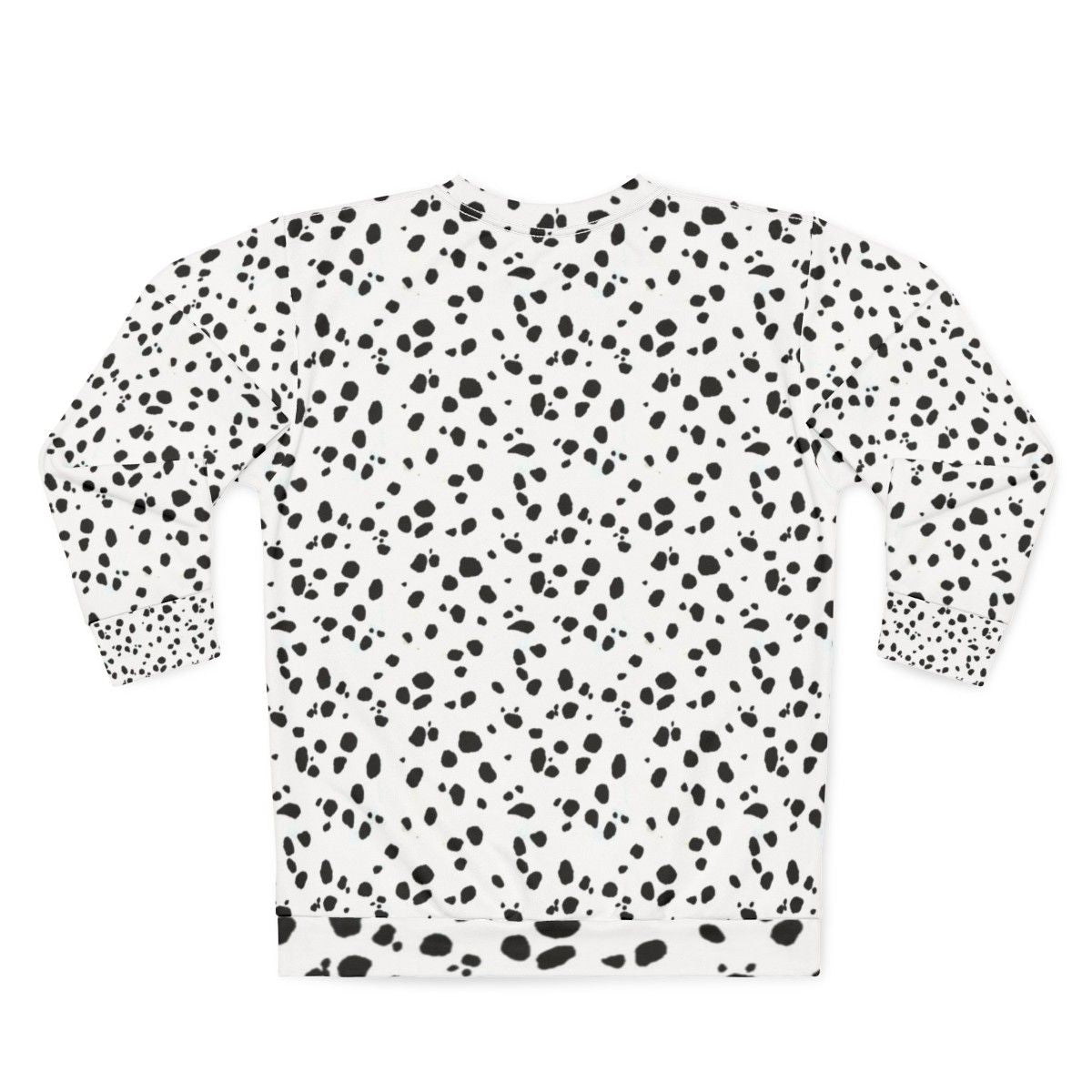 Dalmatian print sweatshirt with cute black and white spot pattern - Back