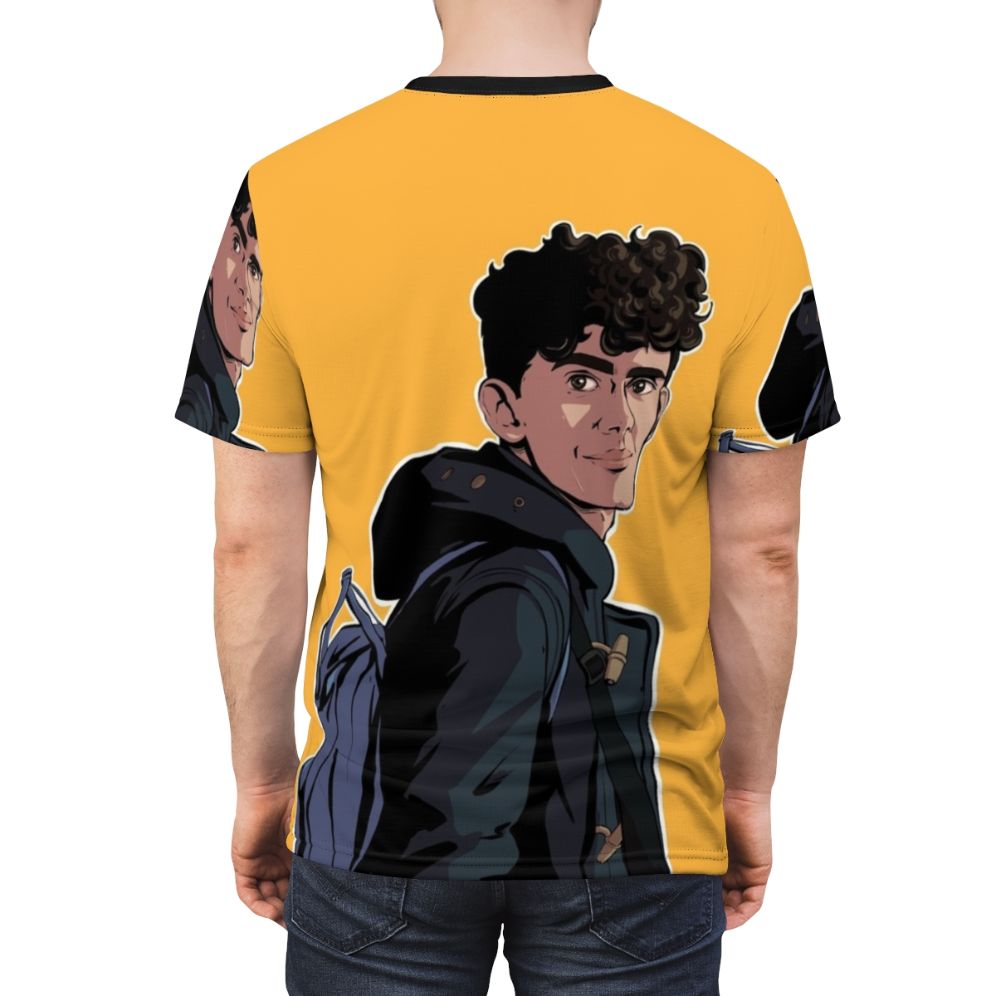 Charlie Heartstopper Inspired Fanart Design on a T-shirt - men back