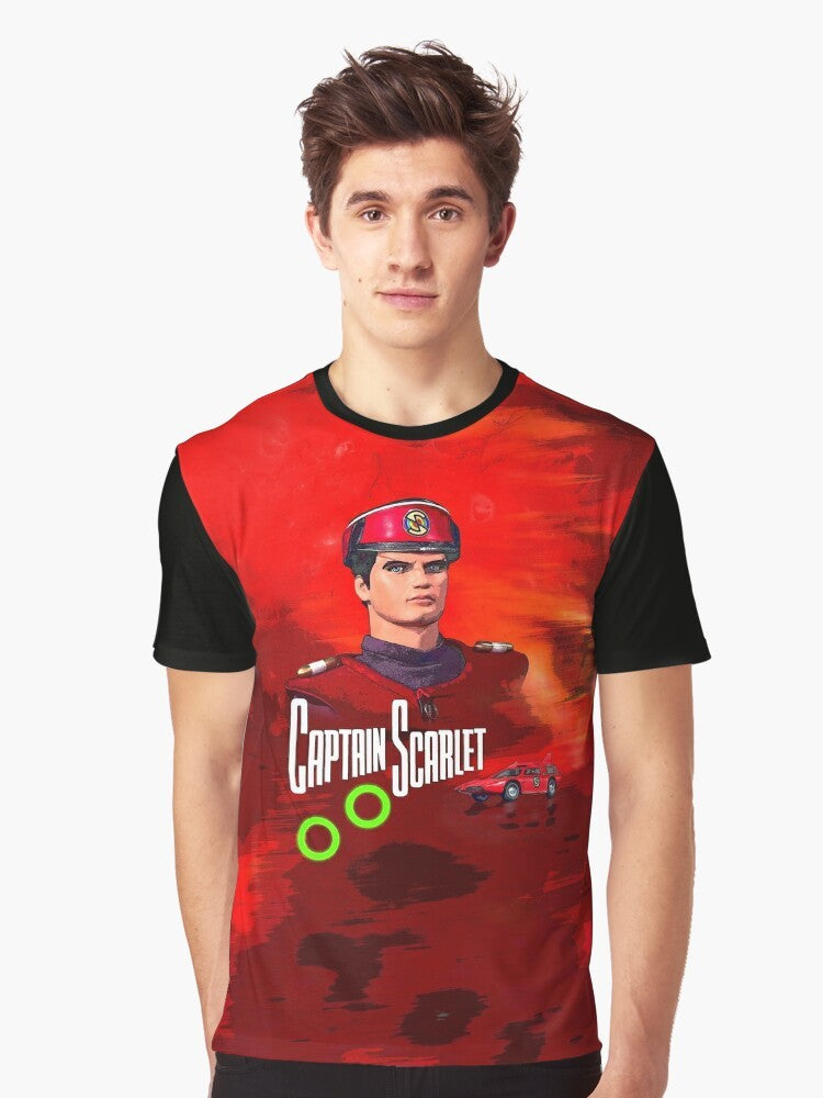 Retro Captain Scarlet Graphic T-Shirt - Men