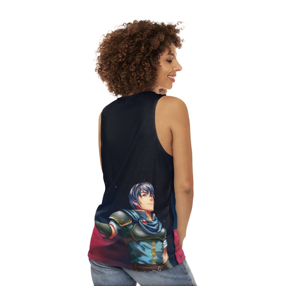 Starry Night Marth Unisex Fire Emblem Tank Top - women back